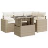 vidaXL sofas&aelig;t til haven 5 dele med hynder polyrattan beige