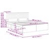 vidaXL Sengestel med hovedg&aelig;rde Sort 160 x 200 cm Massiv fyrretr&aelig;