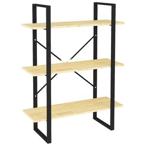 vidaXL bogreol 80x30x105 cm 3 hylder massivt fyrretr&aelig;