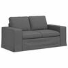 vidaXL Sofa 2 pcs M&oslash;rkegr&aring; 182 x 80 x 82 cm Stof
