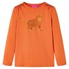 Lang&aelig;rmet T-shirt til b&oslash;rn str. 92 cm orange