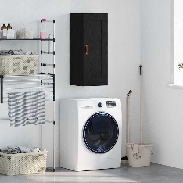 vidaXL V&aelig;gskab Sort eg 34,5 x 34 x 90 cm Konstrueret tr&aelig;