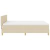 vidaXL Box spring seng med madras Creme 140 x 190 cm Stof