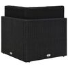 vidaXL hjørnedel til sofa polyrattan sort