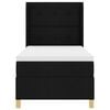 vidaXL Box spring seng med madras Sort 140 x 190 cm Stof