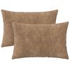 vidaXL Pudebetr&aelig;k 2 pcs HEERLEN Gr&aring;brun 50 x 75 cm Mikrofiber Fleece