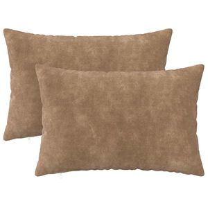 vidaXL Pudebetr&aelig;k 2 pcs HEERLEN Gr&aring;brun 50 x 75 cm Mikrofiber Fleece