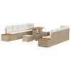 vidaXL Havesofa S&aelig;t med pude 11 pcs Beige og creme