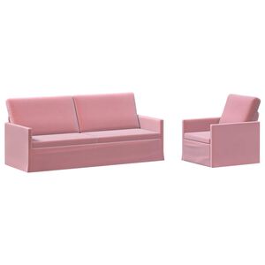 vidaXL Sofa S&aelig;t 2 pcs Lyser&oslash;d Velour (V)