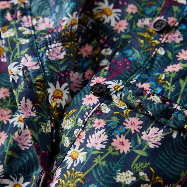 Langærmet kjole til børn str. 116 mørkeblå