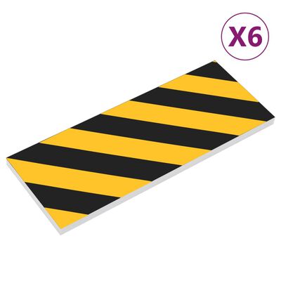 vidaXL vægbeskyttere 6 stk. 50x10x2 cm EVA-skum gul og sort