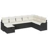 vidaXL Sofa S&aelig;t 8 stk. 8-Antal s&aelig;der Sort og Cream polyrattan