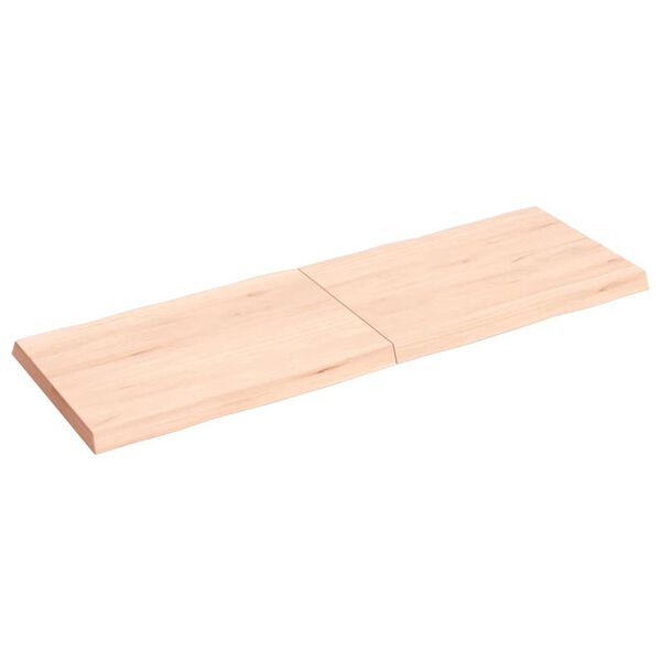 vidaXL bordplade 120x40x(2-4)cm naturlig kant ubehandlet massivt tr&aelig;