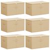 vidaXL Opbevaringskasse 6 stk. Ikke-v&aelig;vet stof 55 x 35 x 32 cm 61,6 L