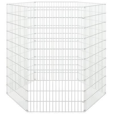 vidaXL 6-panels kaninbur 54x100 cm galvaniseret jern