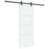 vidaXL Skyded&oslash;r ORKDAL Hvid 83 x 202 cm Massivt fyrretr&aelig;