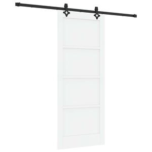 vidaXL Skyded&oslash;r ORKDAL Hvid 83 x 202 cm Massivt fyrretr&aelig;