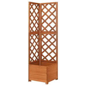vidaXL espalier med plantekasse til hj&oslash;rne 40x40x150 cm fyrretr&aelig;