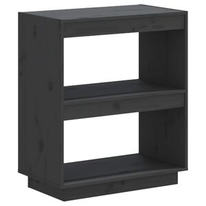 vidaXL bogreol 60x35x71 cm massivt fyrretr&aelig; gr&aring;
