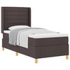 vidaXL Box spring seng med madras M&oslash;rk Brun 80 x 200 cm Stof
