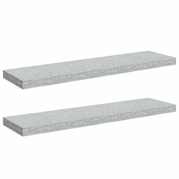 vidaXL sv&aelig;vehylder 2 stk. 90x23,5x3,8 cm MDF betongr&aring;