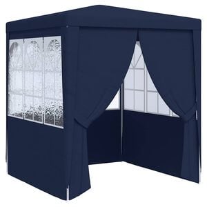 vidaXL festtelt med sidev&aelig;gge 2,5x2,5 m 90 g/m&sup2; bl&aring;