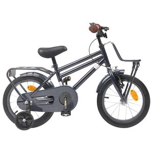 vidaXL B&oslash;rnecykel 12 tommer til 2-4 &aring;r gamle M&oslash;rkegr&aring;