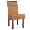 vidaXL spisebordsstole 6 stk. naturligt rattan brun