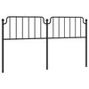 vidaXL udskiftningsgavl 180 cm metal sort