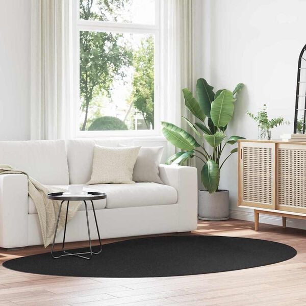 vidaXL T&aelig;ppe HUARTE Sort 160 x 230 cm Polyester