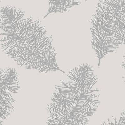 DUTCH WALLCOVERINGS tapet Fawning Feather lysegrå