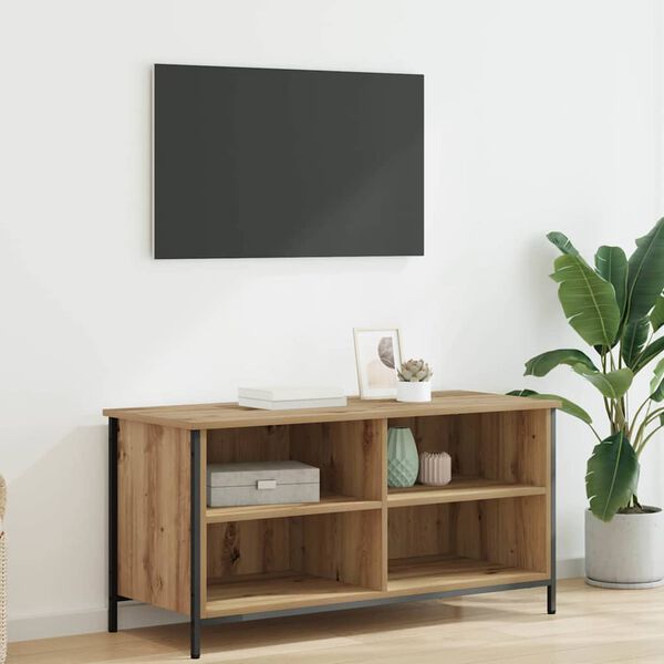 vidaXL TV-skab Artisan Egetr&aelig; 100 x 40 x 50 cm Konstrueret tr&aelig;