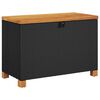 vidaXL opbevaringsboks til haven 80x40x48 cm polyrattan akacietr&aelig; sort