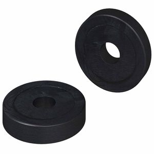 vidaXL velegnet til flade skiver 2 pcs Sort &empty;15 x 3 mm PVC Copolymer