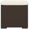 vidaXL ottomaner med hynder 2 stk. 40x30x40 cm polyrattan brun