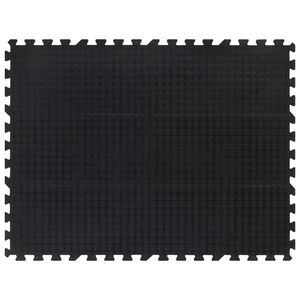 vidaXL gulvm&aring;tte 90x120 cm 12 mm gummi sort