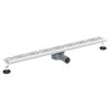 vidaXL Bruseafl&oslash;b Linje Design med 360&deg; Siphon S&oslash;lv 90 cm