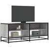 vidaXL tv-bord 120,5x40x46 cm konstrueret tr&aelig; og metal gr&aring; sonoma-eg