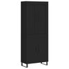 vidaXL h&oslash;jskab 69,5x34x180 cm konstrueret tr&aelig; sort