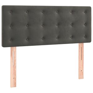 vidaXL sengegavl 80x5x78/88 cm fl&oslash;jl m&oslash;rkegr&aring;