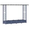 vidaXL H&aelig;vet Bed med Trellis og Tag Gr&aring; 203 x 40 x 121 cm PP