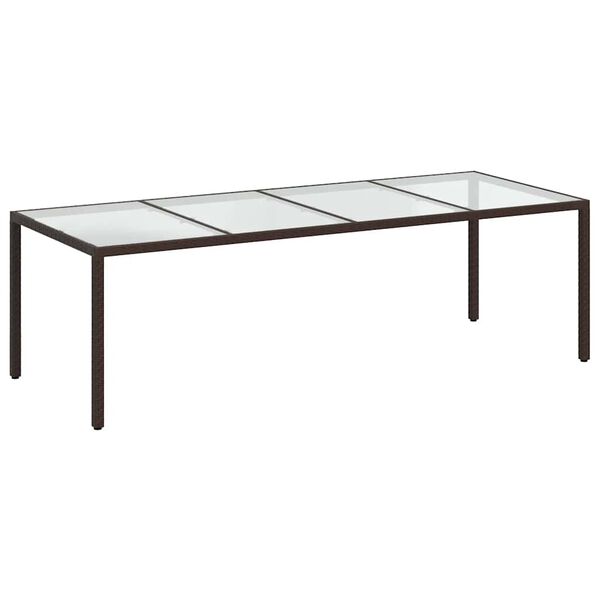 vidaXL spisebordss&aelig;t til haven 11 dele med hynder polyrattan og glas