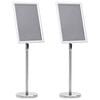 vidaXL Plakat Stande 2 pcs S&oslash;lv 45 x 32,7 x 108 cm Aluminium