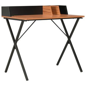 vidaXL skrivebord 80x50x84 cm sort og brun