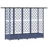 vidaXL H&aelig;vet Bed med Trellis og Tag Gr&aring; 202,5 x 40 x 121 cm PP