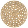vidaXL h&aring;ndlavet t&aelig;ppe flettet jute 120 cm