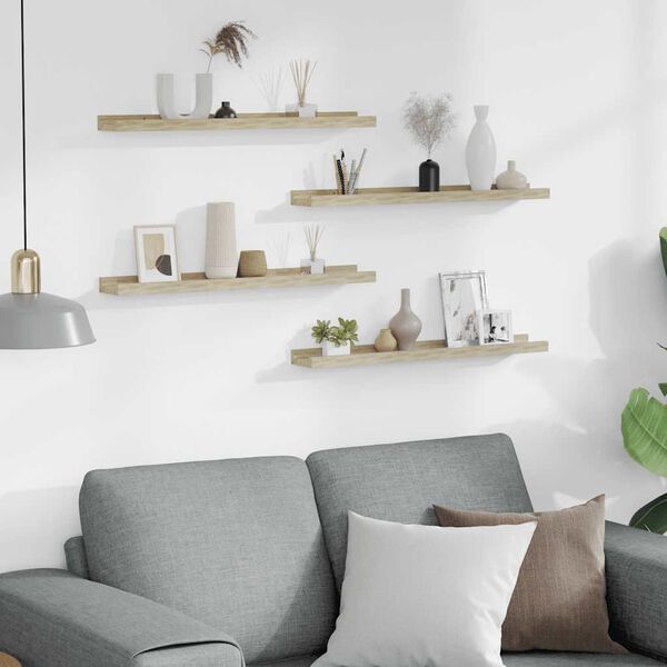 vidaXL v&aelig;ghylder 4 stk. 60x9x3 cm sonoma-eg