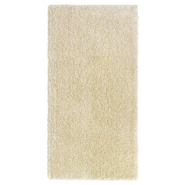 vidaXL shaggy gulvt&aelig;ppe med h&oslash;j luv 100x200 cm 50 mm beige