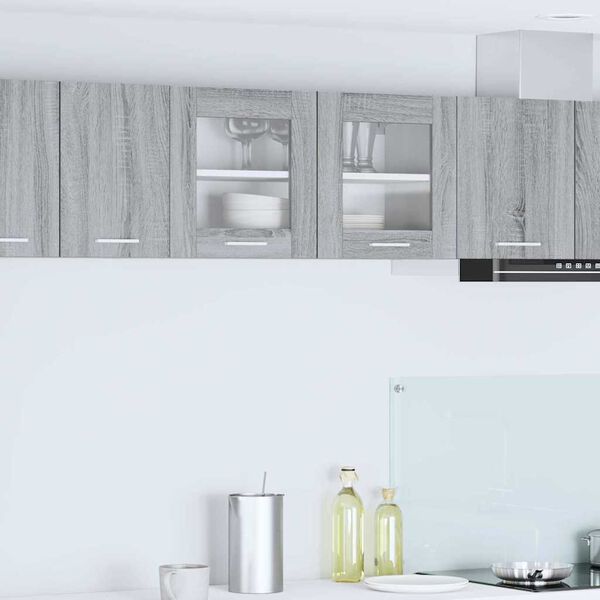 vidaXL H&aelig;ngeskab Gr&aring; Sonoma og Hvid 80 x 31 x 40 cm Konstrueret tr&aelig;