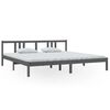 vidaXL sengeramme 200x200 cm massivt tr&aelig; gr&aring;
